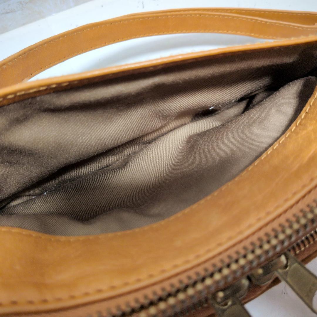 ★【ズッケロ フィラート】メッシュ ショルダーバッグ キャメル 美品 収納多し