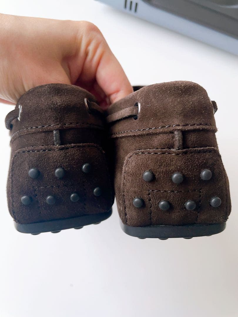 【ミャオサン】ブラウン スエード シティーゴンミーニ ドライビングシューズ