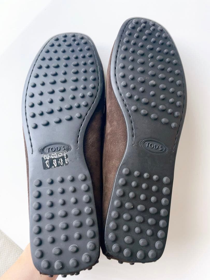 【ミャオサン】ブラウン スエード シティーゴンミーニ ドライビングシューズ