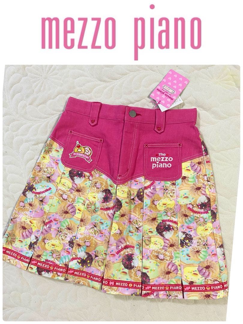 新品　昭和レトロ　メゾピアノ　ドーナツ柄　派手