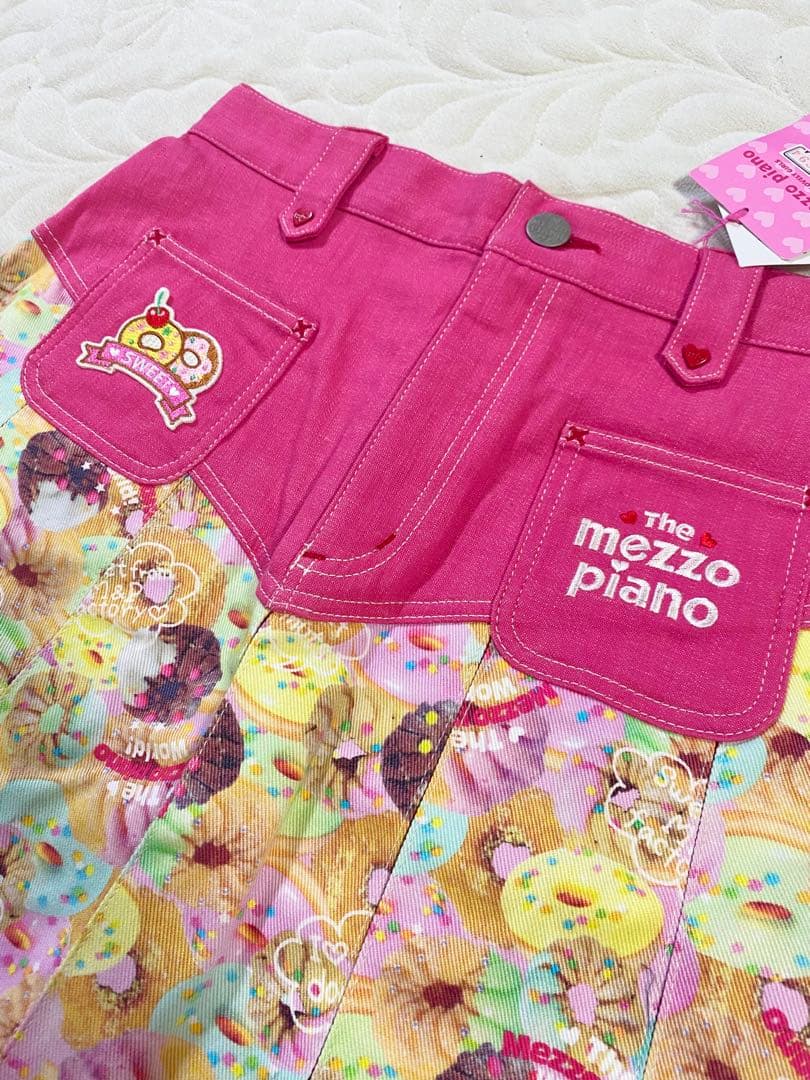 新品　昭和レトロ　メゾピアノ　ドーナツ柄　派手