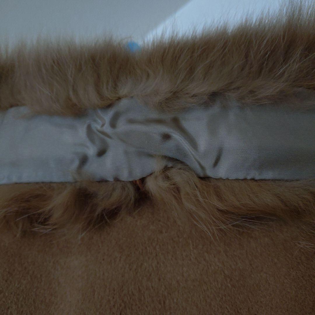 ケープコート アンゴラ ブルーフォックスファー ブラウン 9号