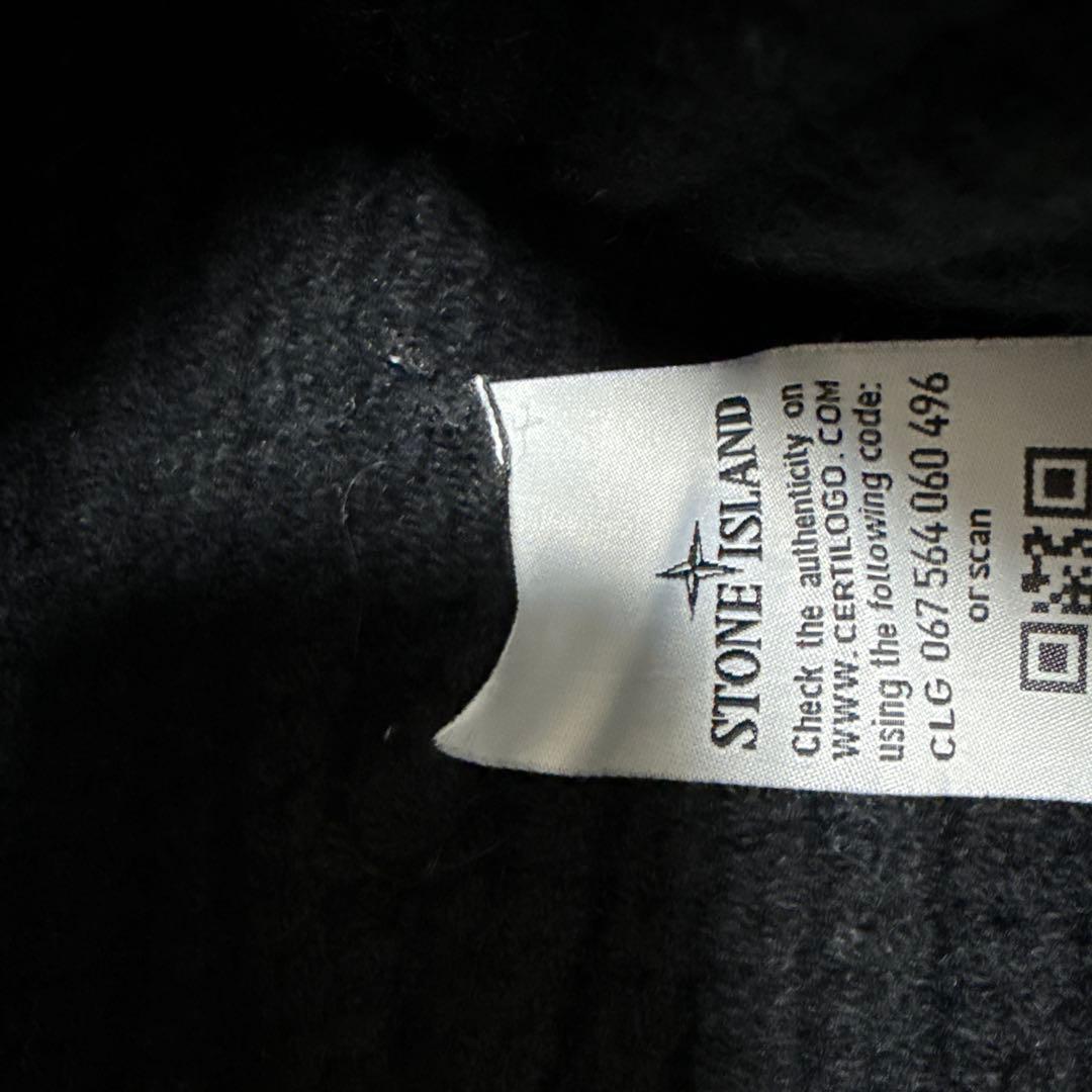 ストーンアイランド ニット帽 黒 ブラック メンズ レディース　正規品