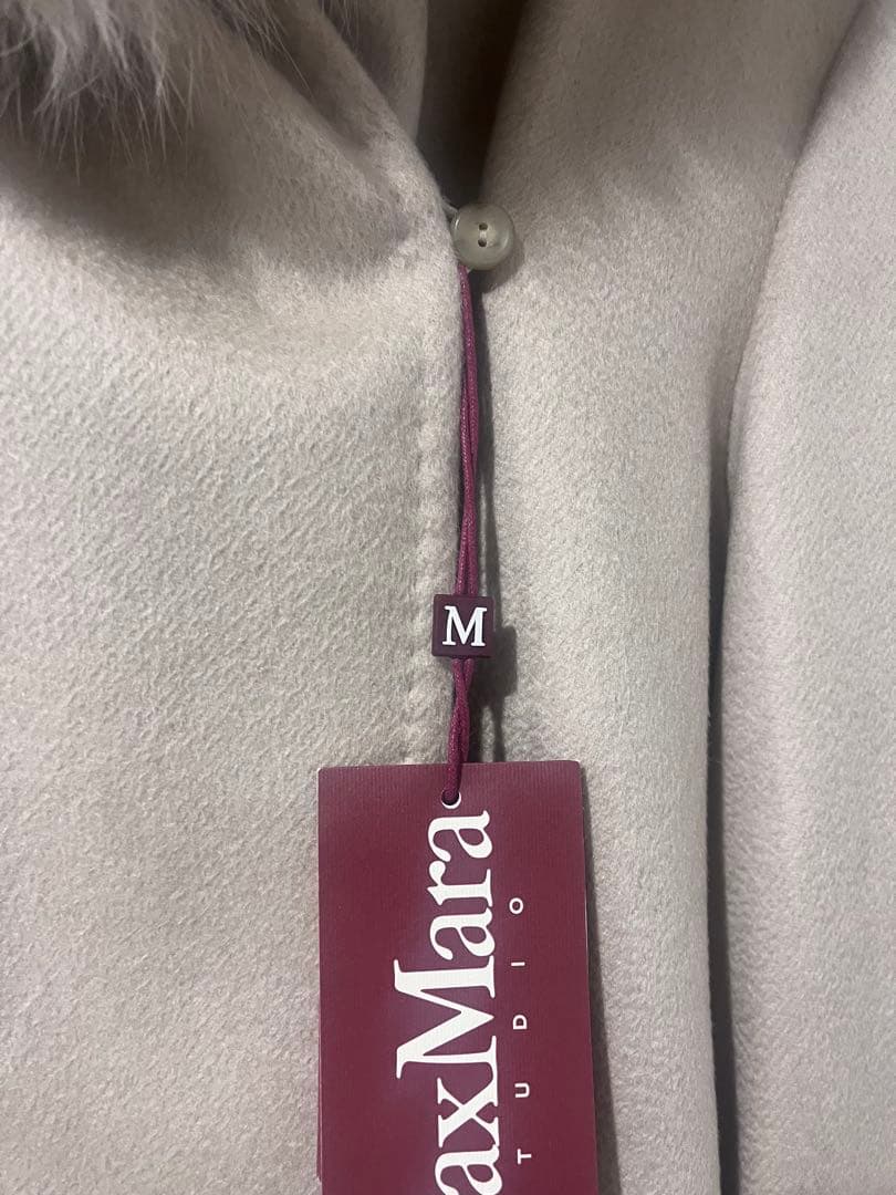 Max Mara フード付きロングコート ベージュ　タグ付き
