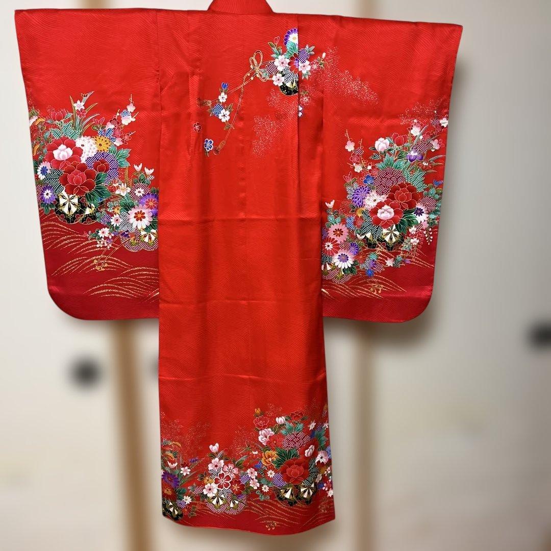 京都呉服七五三 子供用赤い着物セット