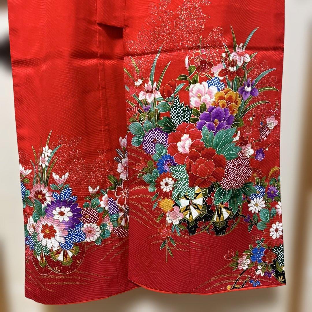 京都呉服七五三 子供用赤い着物セット