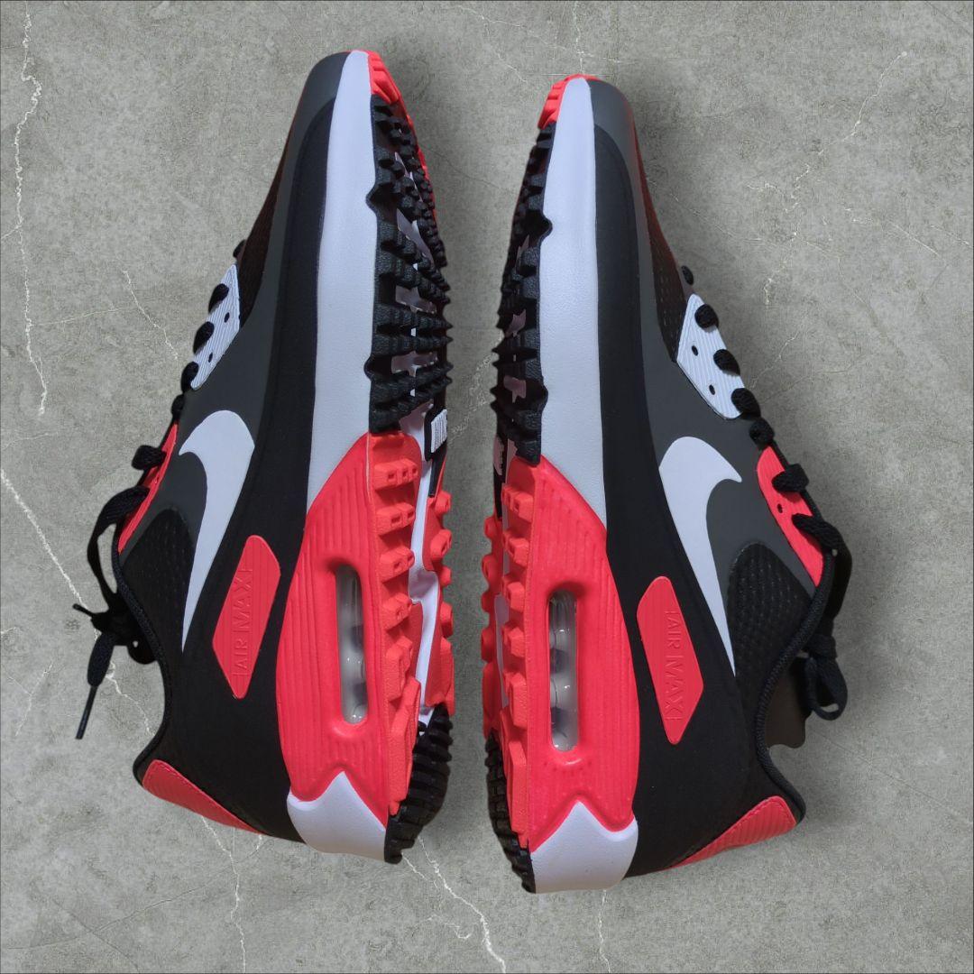 ナイキゴルフ　エアマックス 90G　ゴルフシューズ ブラック/レッド