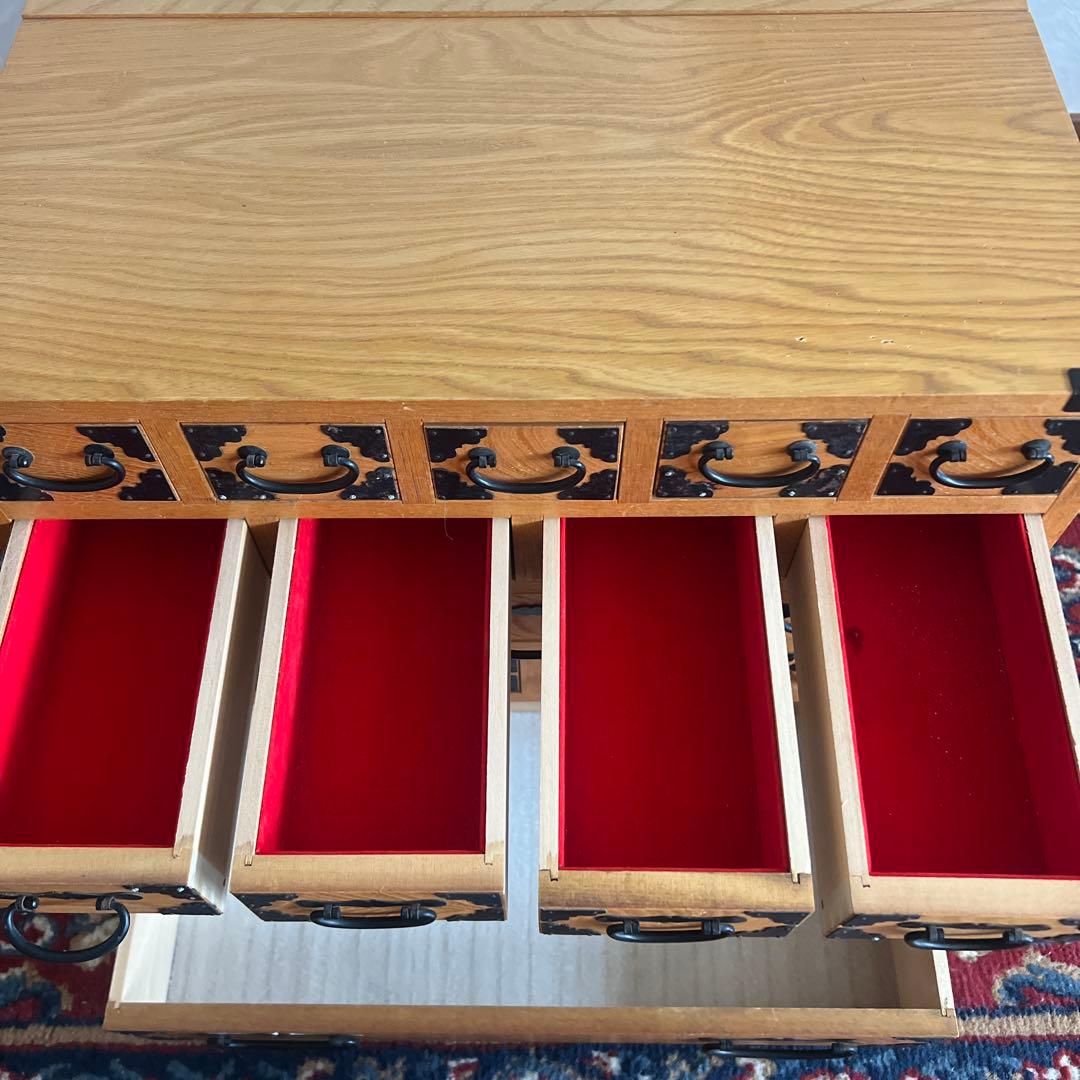 Aliです。骨董品　薬箪笥　薬箱　小箪笥　5段小引き出し17杯