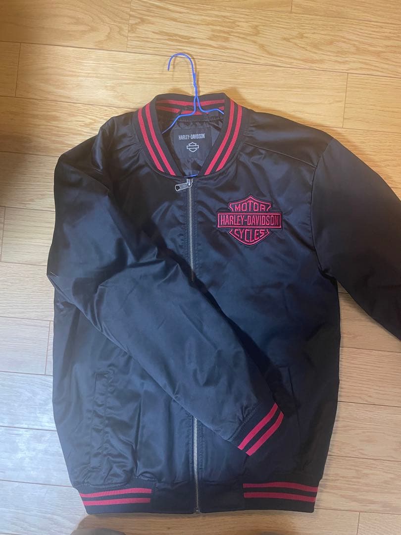 Harley-Davidson ボンバージャケット 黒/赤　イーグル　Mサイズ