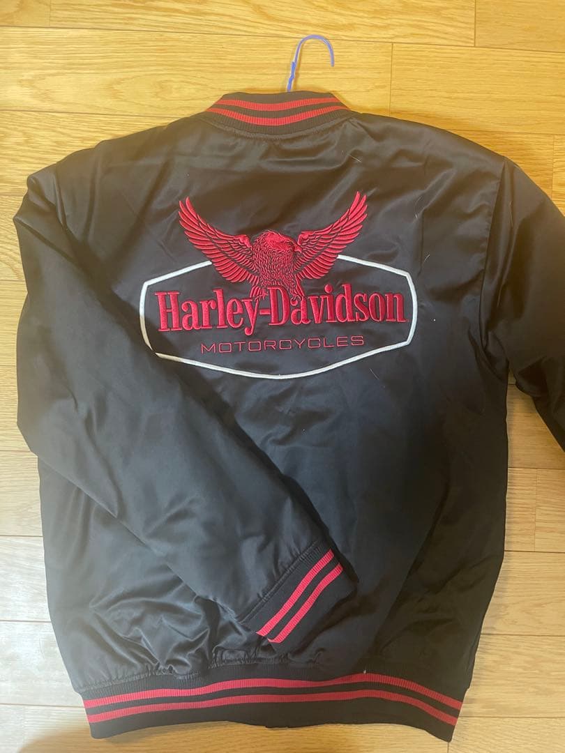 Harley-Davidson ボンバージャケット 黒/赤　イーグル　Mサイズ