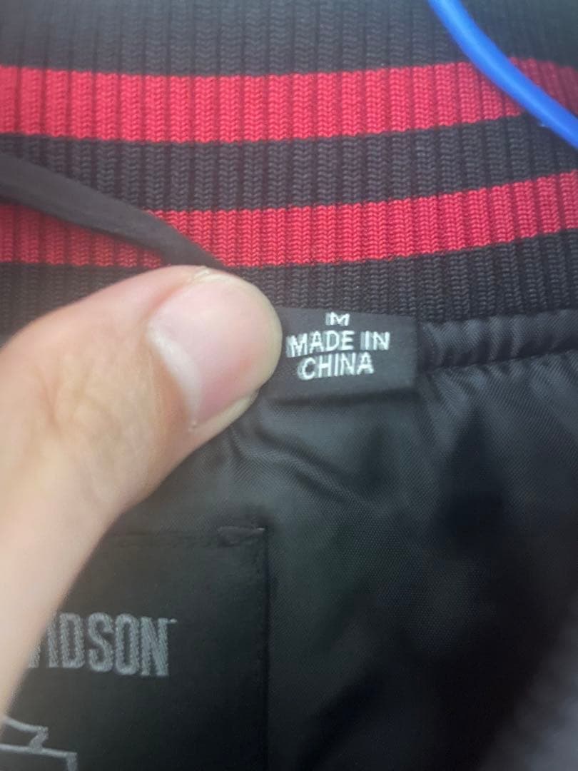 Harley-Davidson ボンバージャケット 黒/赤　イーグル　Mサイズ