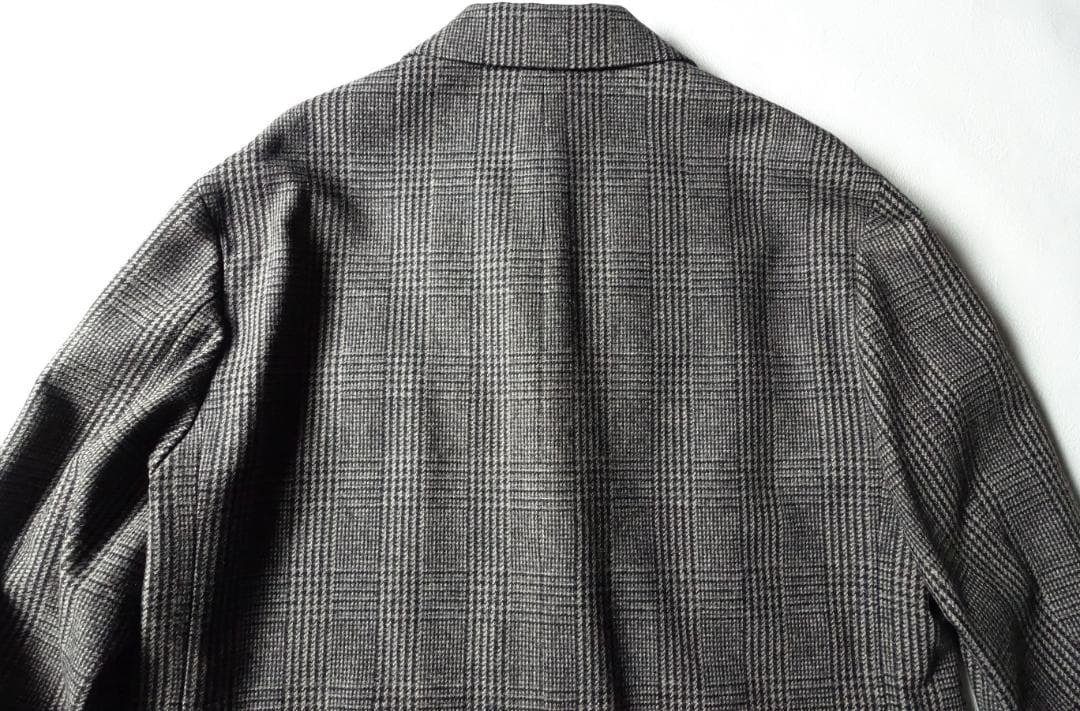 2021美品フレームワーク☆グレンチェックツィードテーラードジャケット36グレー