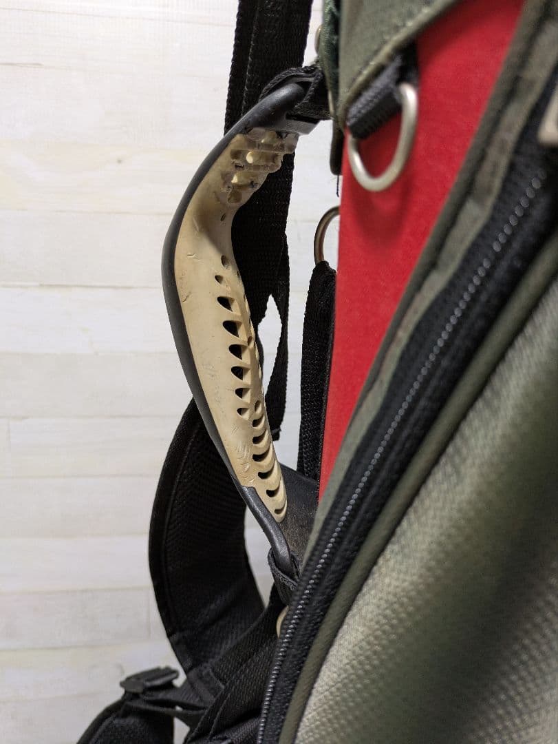 HONMA キャディバッグ スタンド付き レッド✕スモーキーグリーン