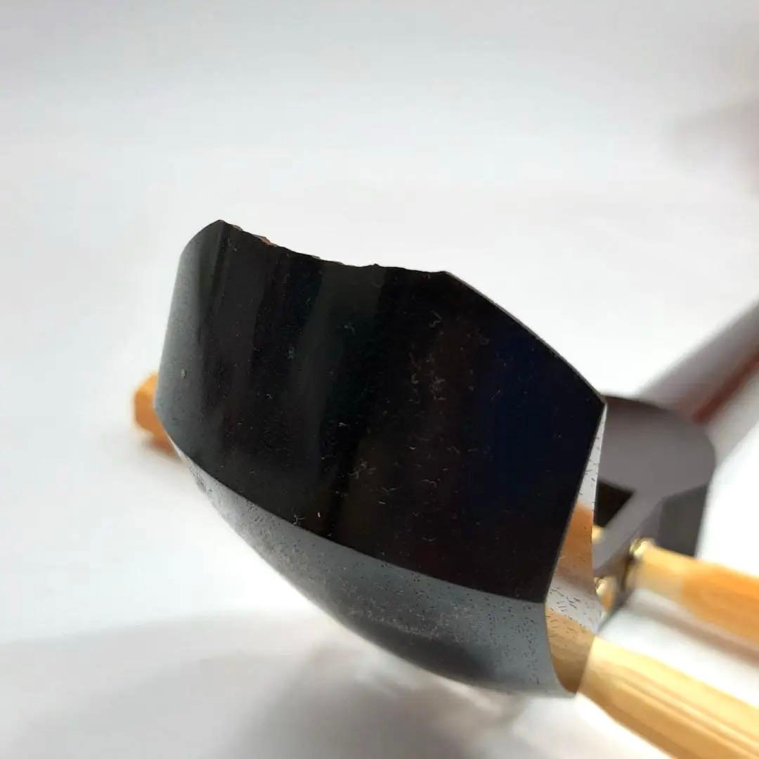 高級綾杉胴　中棹地唄三味線　2本溝　天然皮　正寸　木製ケース付き