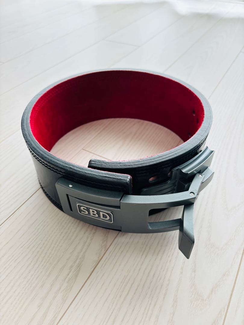 【kun】【使用頻度少】【Sサイズ】SBD パワーベルト ブラック/レッド