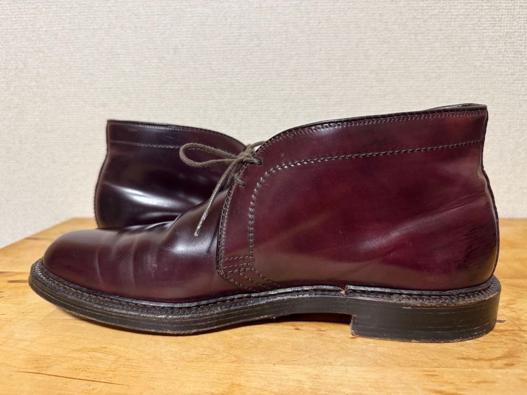 Alden バーガンディ レザー チャッカブーツ