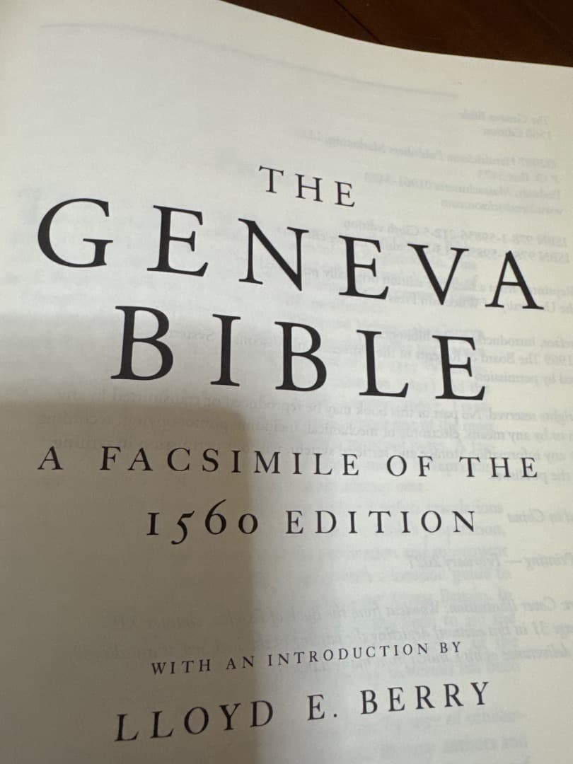 ジュネーブ聖書（THE GENEVA BIBLE）