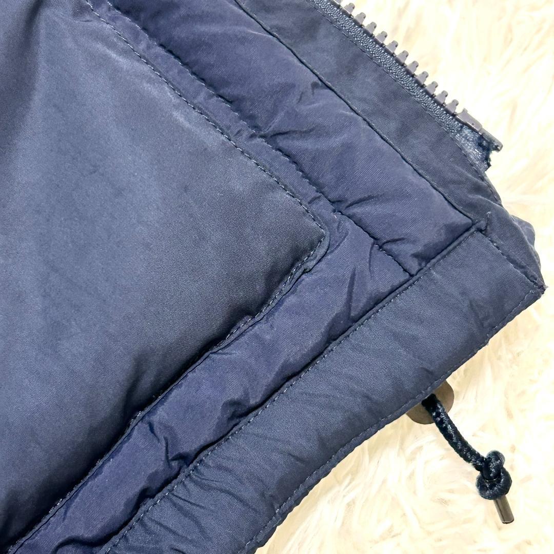 美品　ポロラルフローレン　ダウンベスト　肉厚　ネイビー　L　大きいサイズ　フード