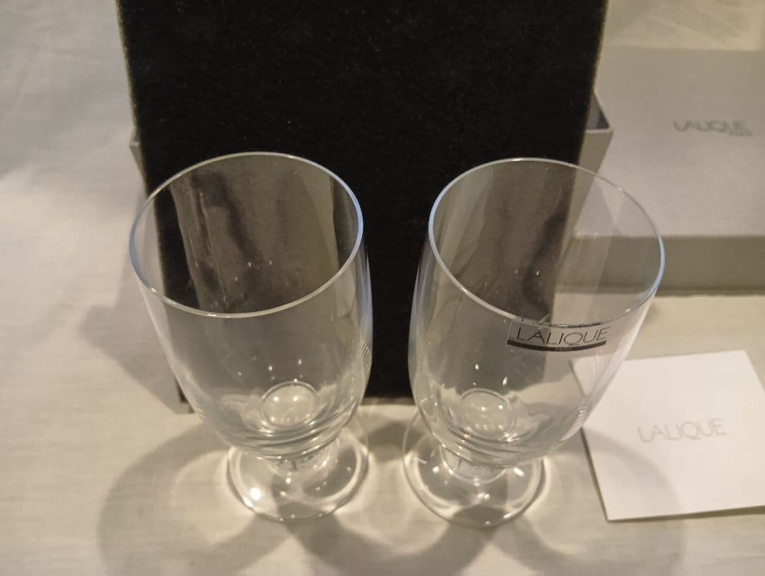 ラリック　ルーヴルペアビアグラス（大）　未使用品　ペアグラス