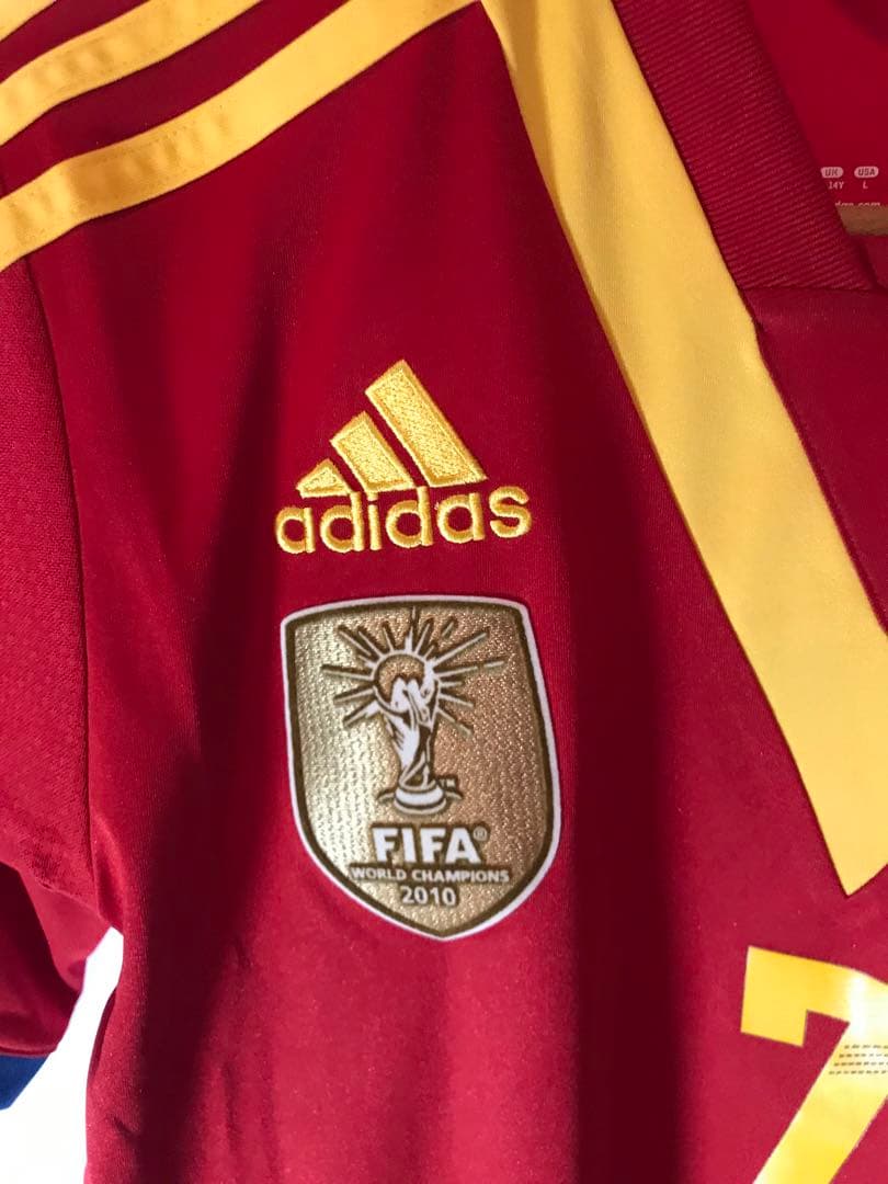 正規品adidas スペイン代表「7」ダビド・ビジャ 半袖 160 ユニフォーム