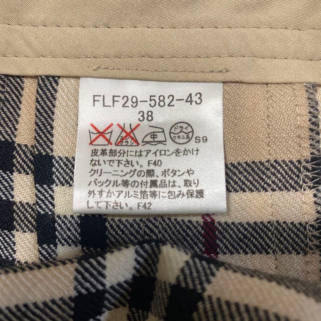 バーバリー　ミニスカート　巻きスカート　プリーツ　ノバチェック