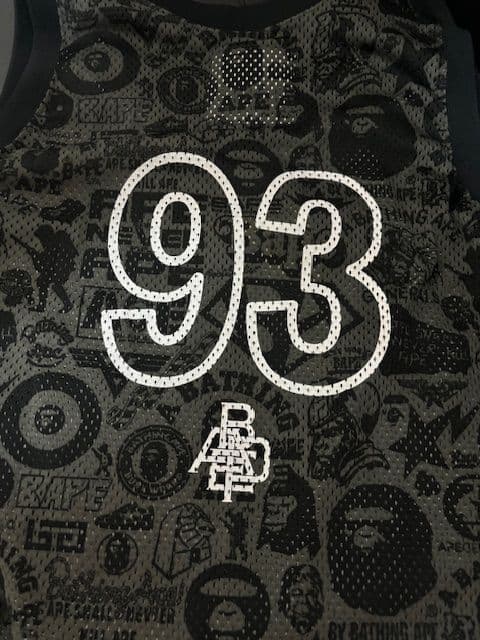 A BATHING APE バスケットボール タンクトップ BAPEロゴ黒