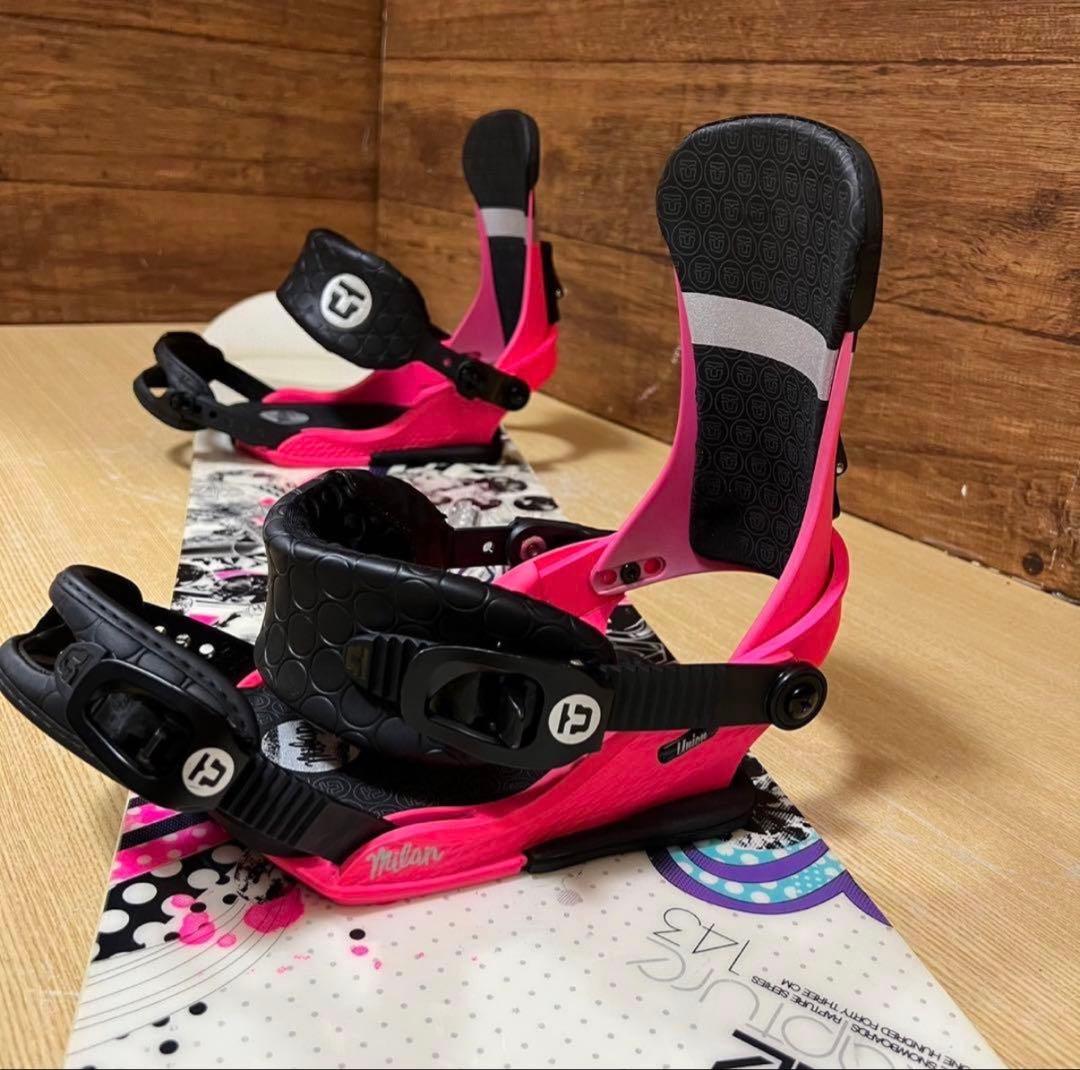 RIDE UNION レディース  スノーボード　3点143cm  かわいい