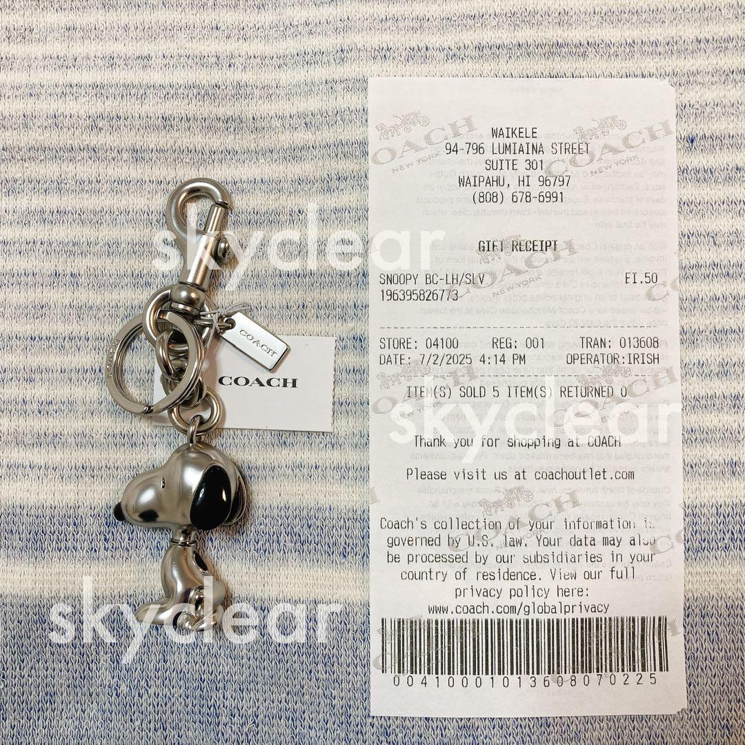 メル10338 新品正規品COACH2025 コラボ スヌーピー チャーム