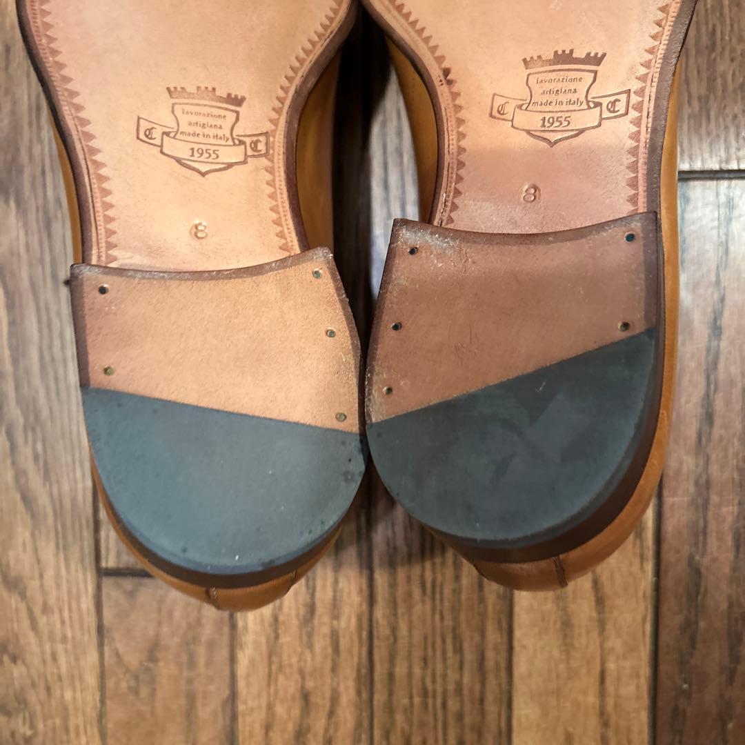 イセタンメンズ　コルティナ　イタリア製 レザー シューズ 8 中茶　新品未使用