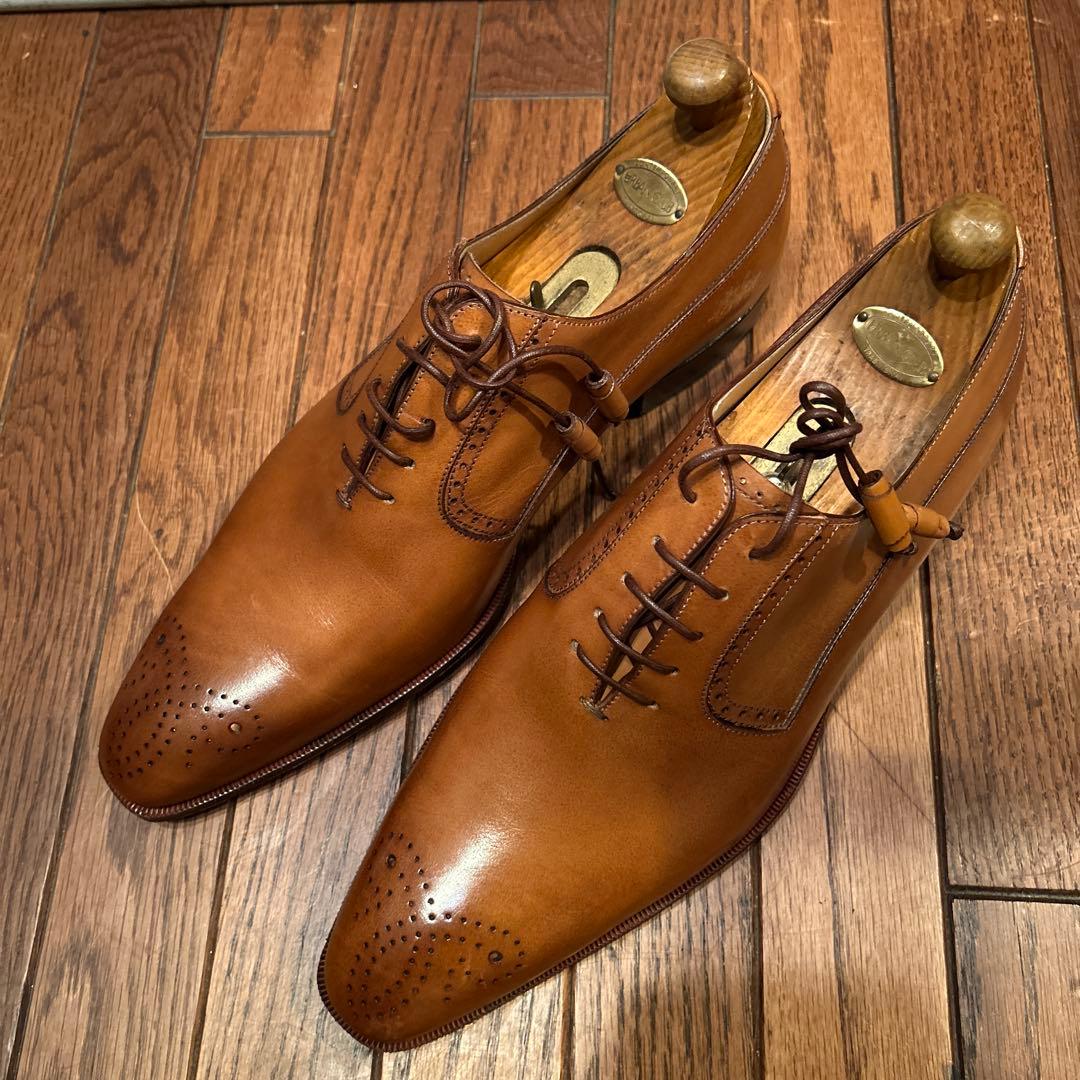 イセタンメンズ　コルティナ　イタリア製 レザー シューズ 8 中茶　新品未使用