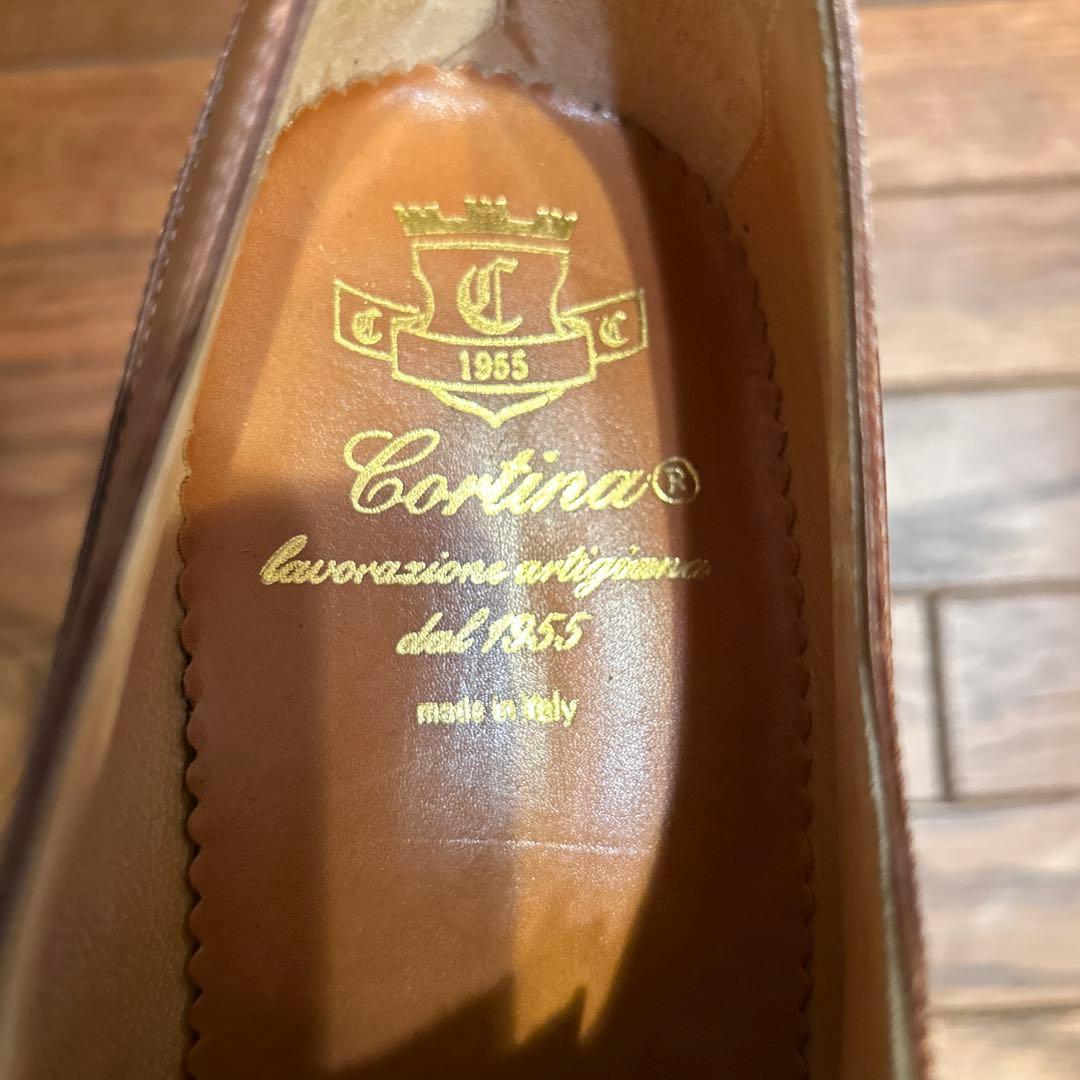 イセタンメンズ　コルティナ　イタリア製 レザー シューズ 8 中茶　新品未使用