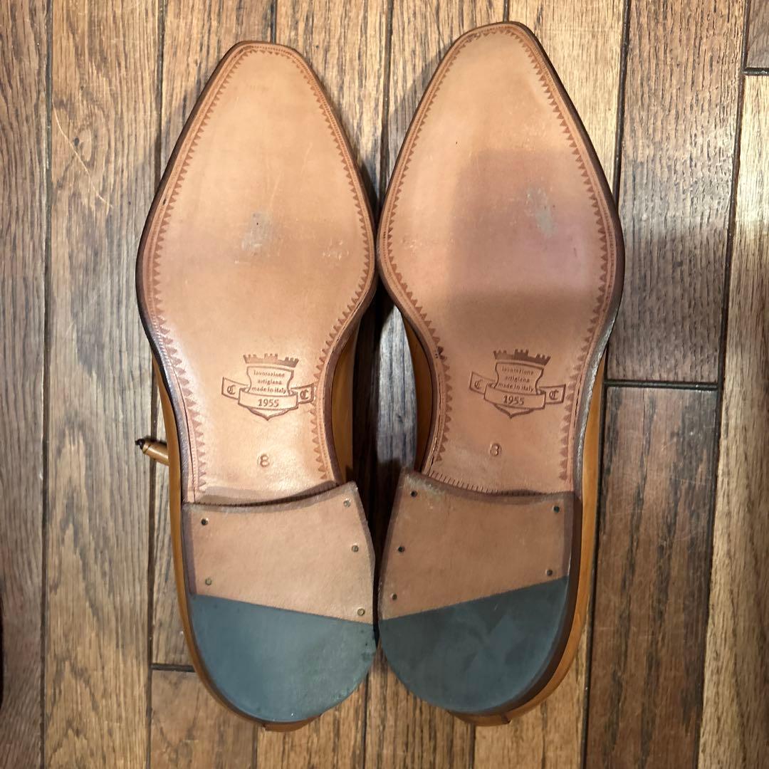 イセタンメンズ　コルティナ　イタリア製 レザー シューズ 8 中茶　新品未使用