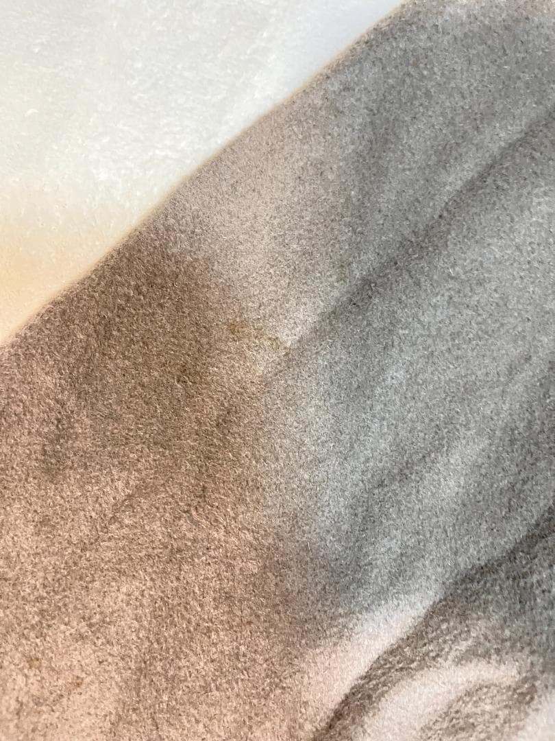 は*な様 ファー付ケープ ポンチョ カシミヤ ミンク アンゴラ カーキブラウン