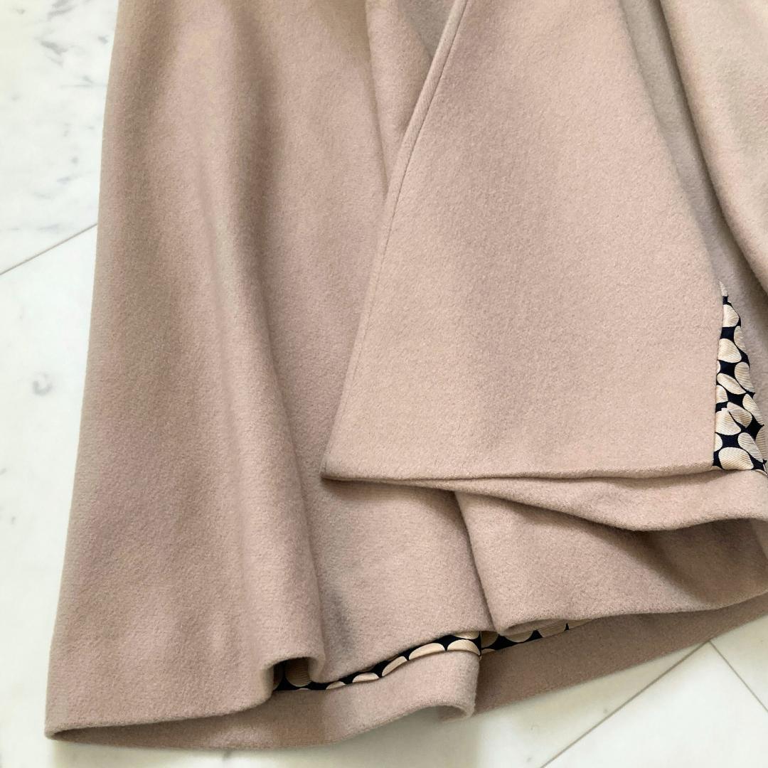 美品　デプレ　カシミヤ100%　ポンチョ　ケープコート　ベージュ