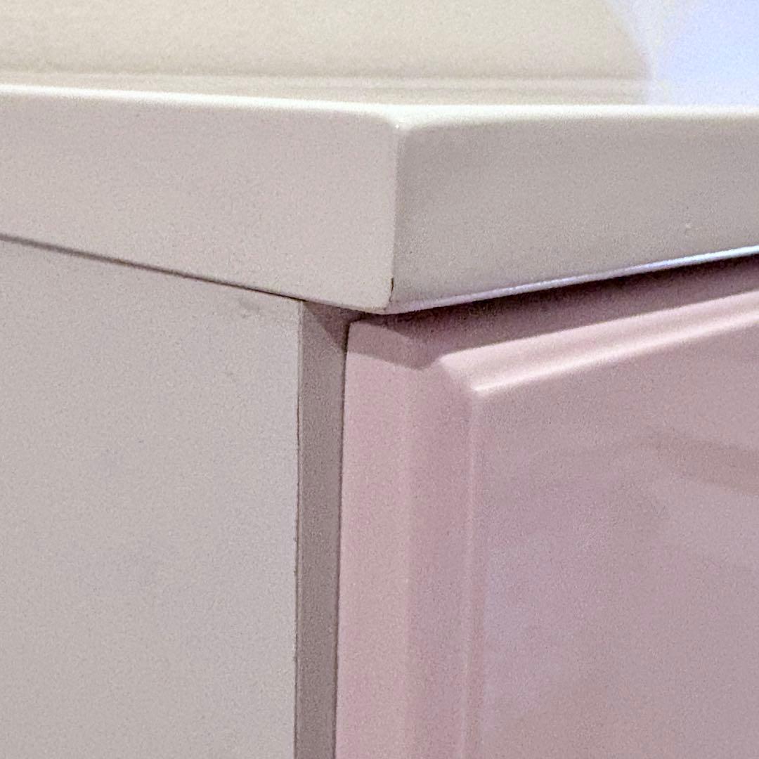 6段チェスト ピンク クリスタル取っ手 鏡面仕上げ