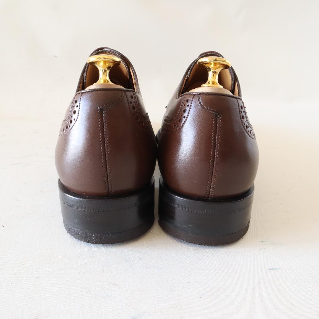 【未使用】BALLY パンチドキャップトゥ レザーシューズ EU6 茶 革靴