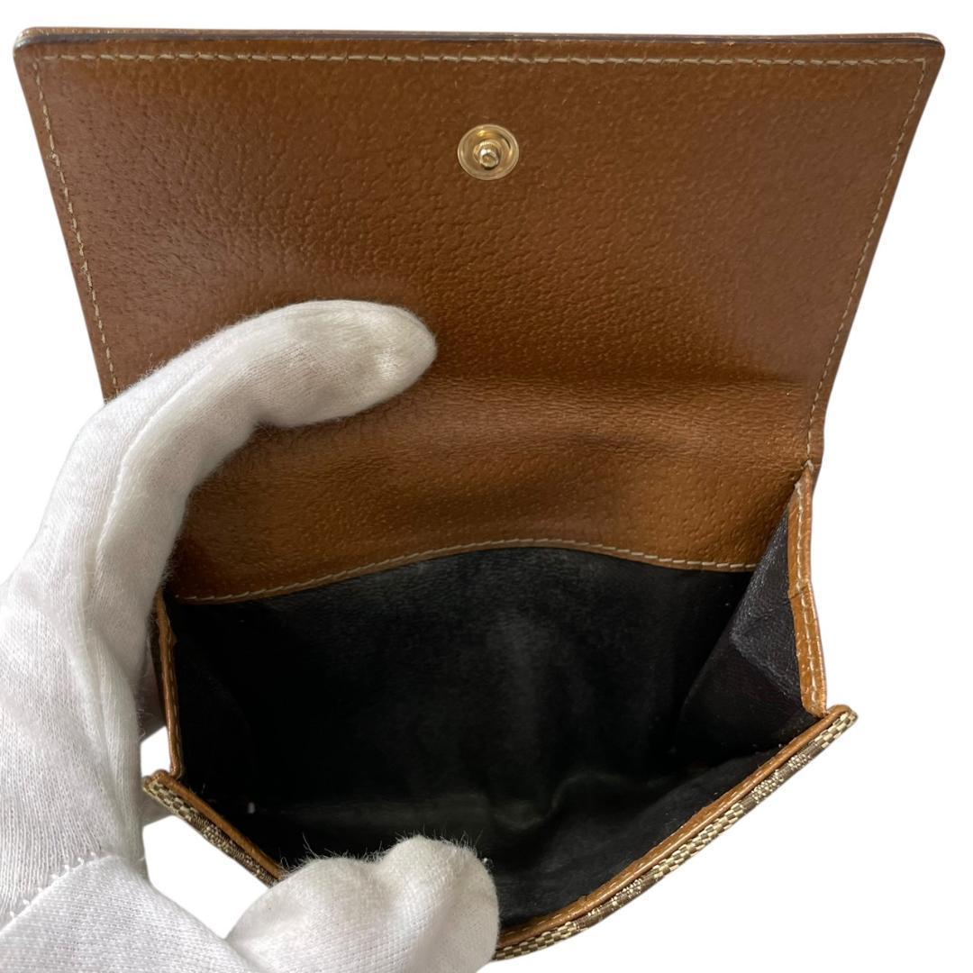 【美品】 GUCCI グッチ 二つ折り財布 GG キャンバス スタッズ レザー