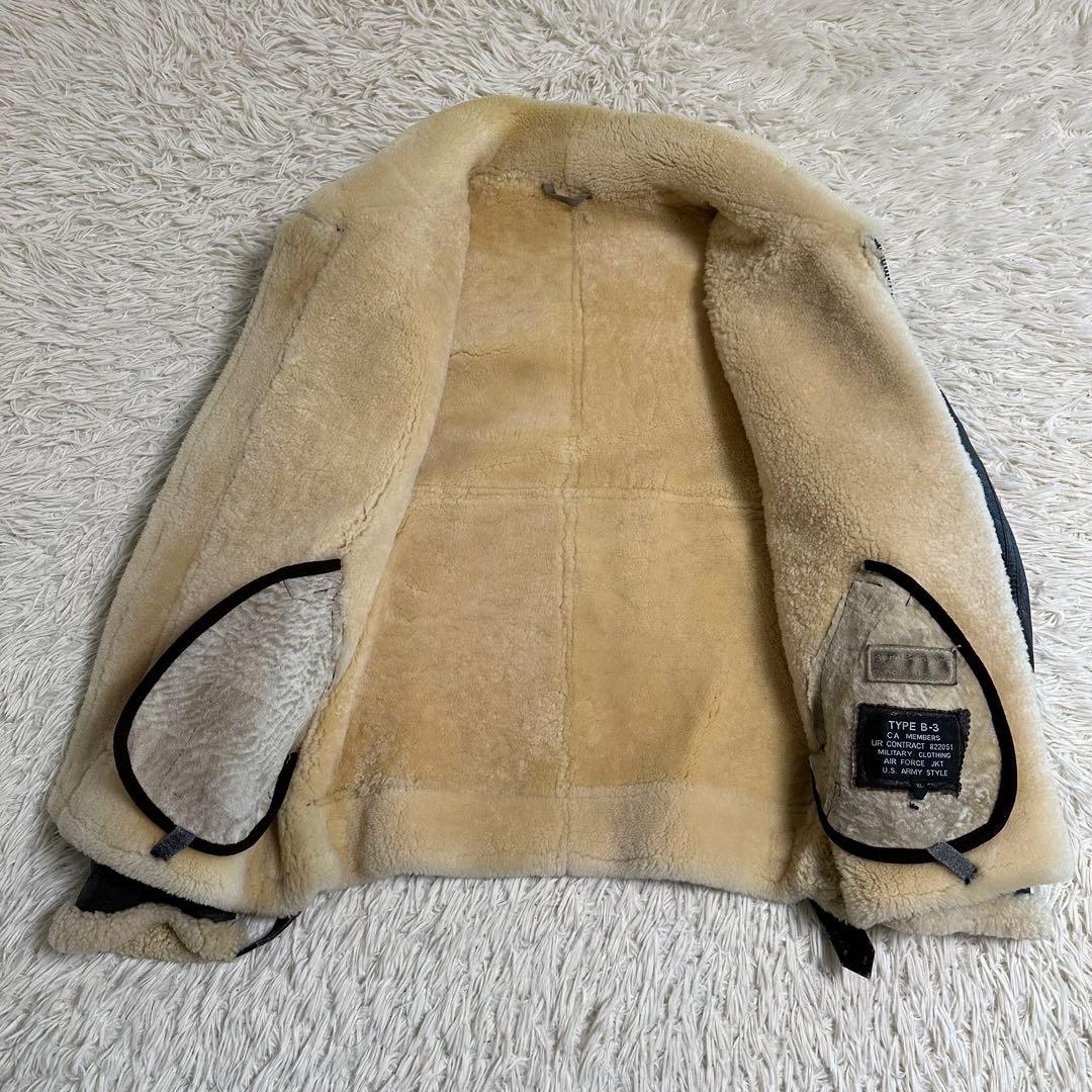 【フライトジャケット】ムートンジャケット B3 レザー 本革ブラウン XL