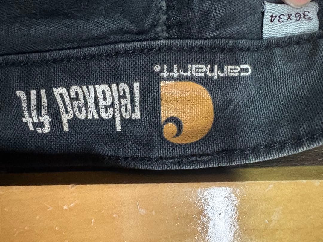 カーハート　ダブルニー　ブラック　36×34