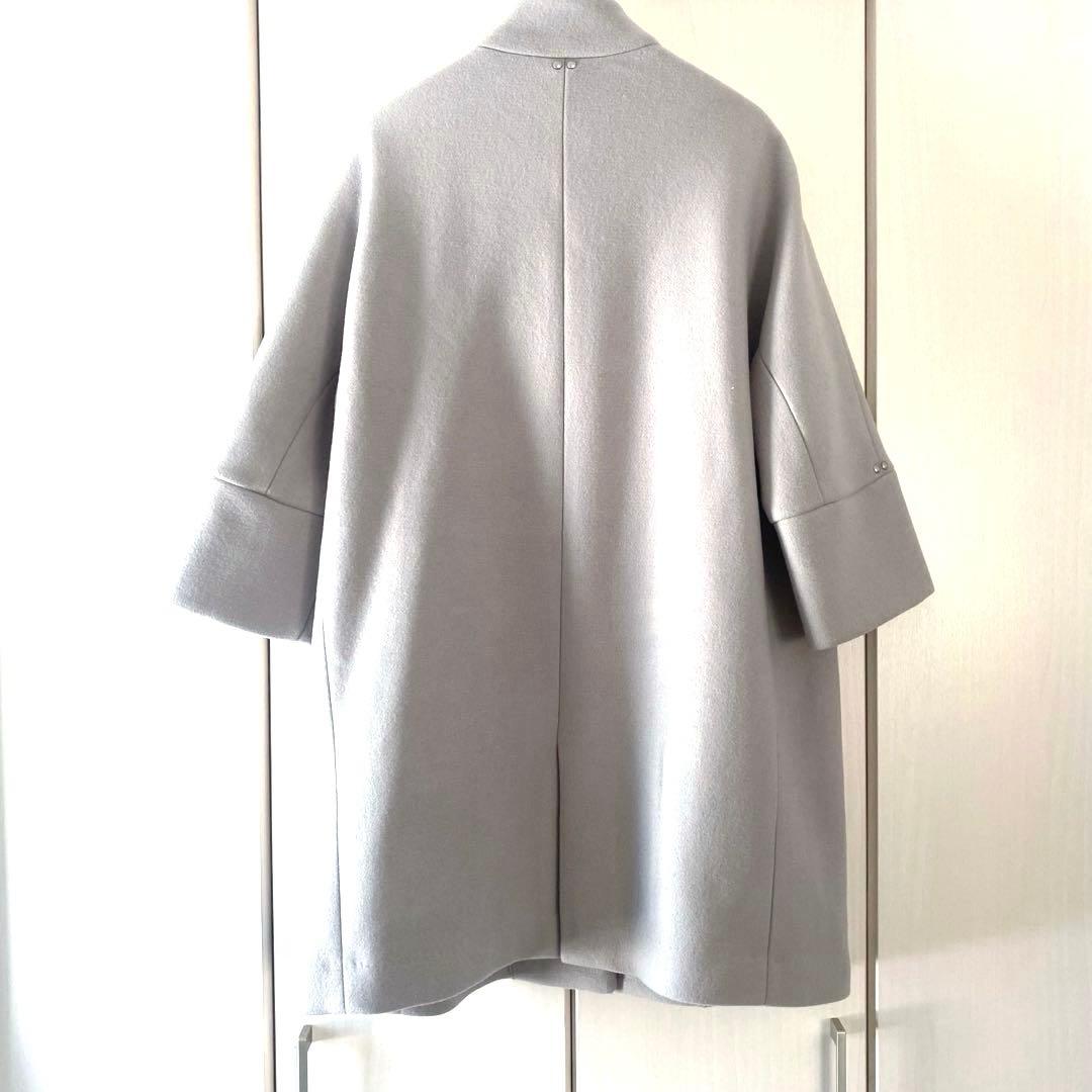 ヤマダヤ　Aga+ アーガプラス　ダブルメルトンコクーンコート　グレージュ　9号