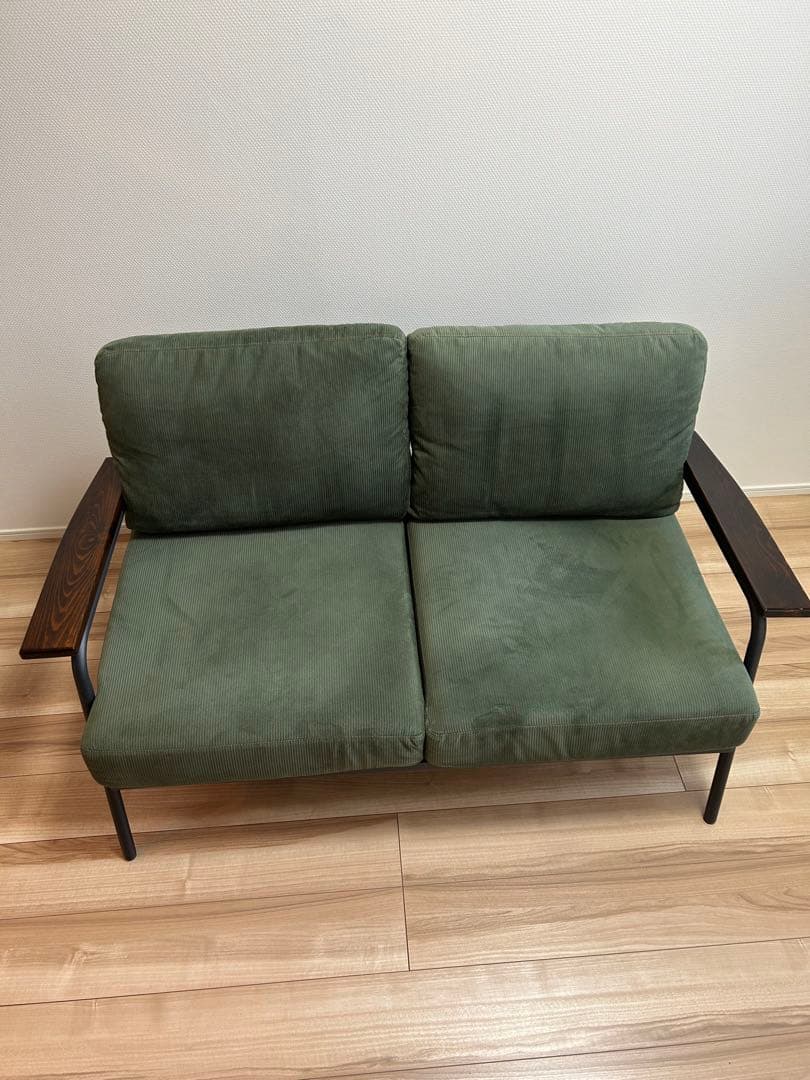2人掛けコーデュロイソファ