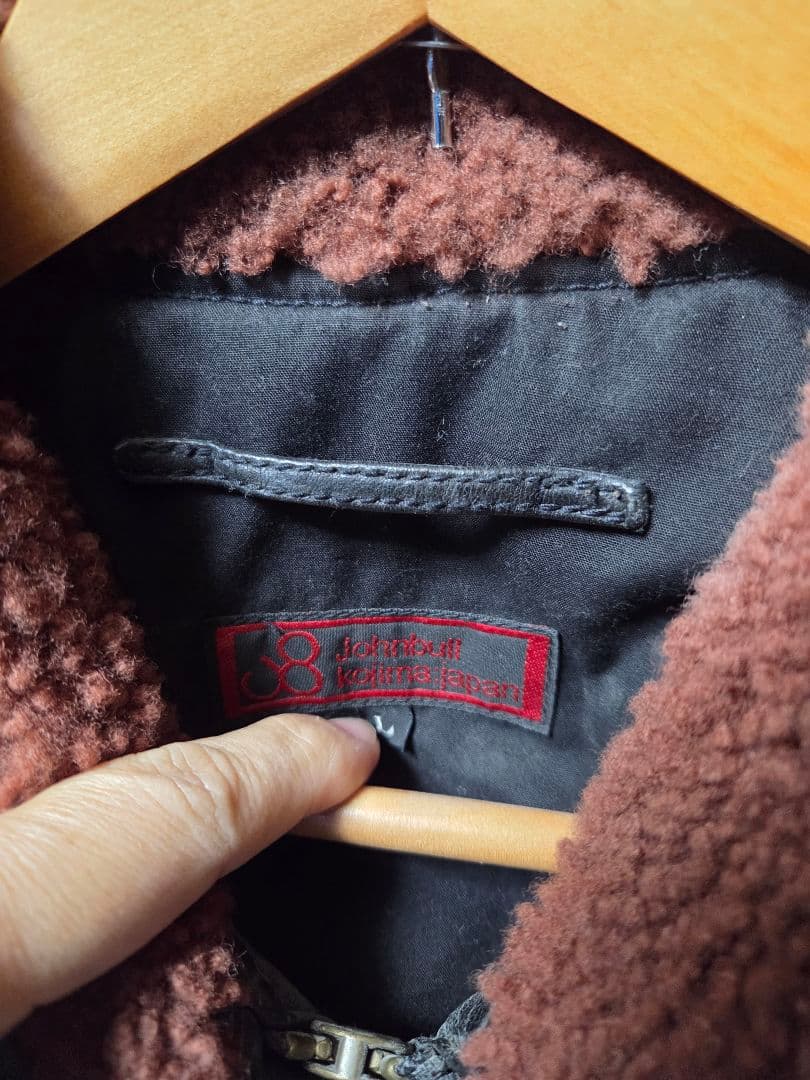 Johnbull レザー G-1 フライトジャケット ボア襟付き　古着