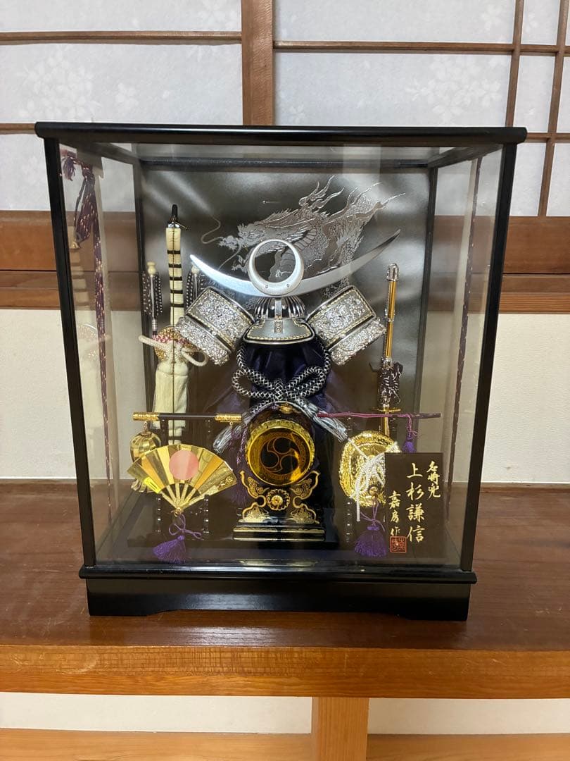 【美品】五月人形 上杉謙信 義房作