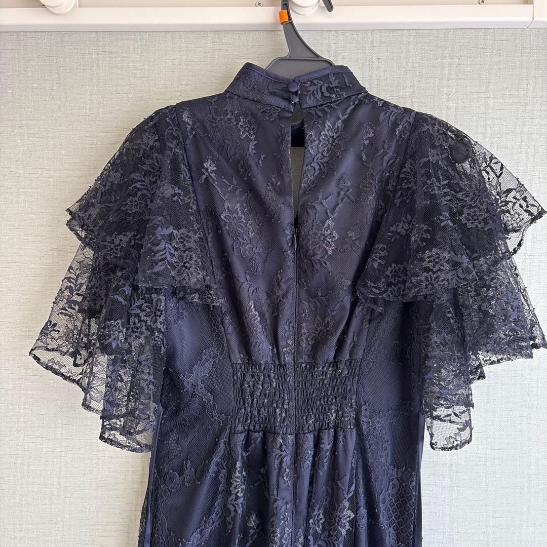 リリーブラウン　レースチャイナドレス（NVY 0サイズ）