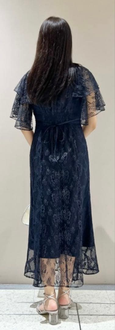 リリーブラウン　レースチャイナドレス（NVY 0サイズ）