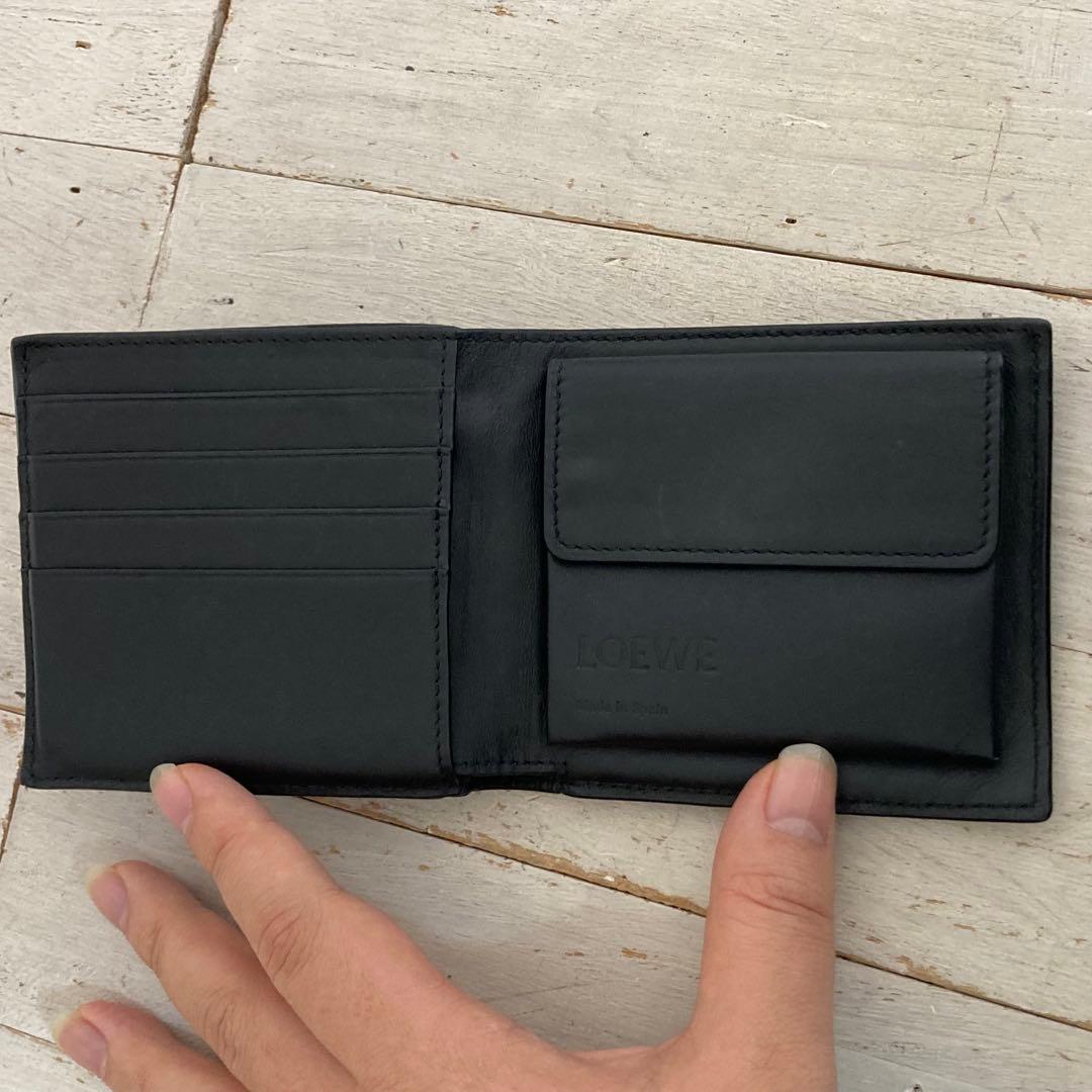 LOEWE ロエベ 折り財布 コンパクトウォレット アナグラムロゴ ブラック