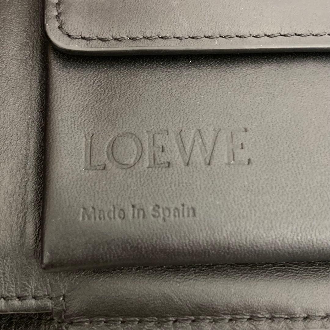 LOEWE ロエベ 折り財布 コンパクトウォレット アナグラムロゴ ブラック