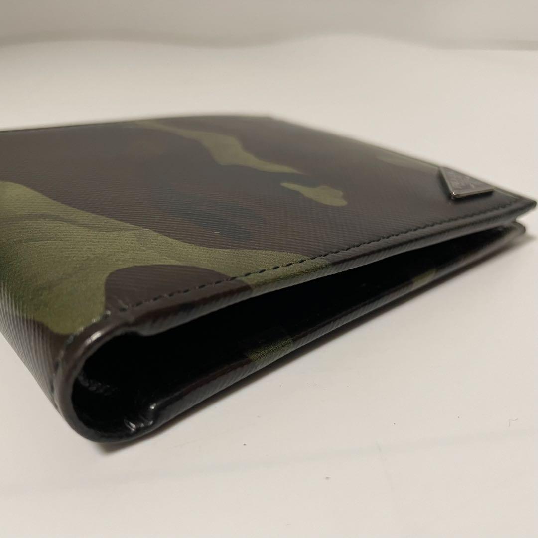 ✨️未使用保管✨️ PRADA 財布　迷彩柄　黒　レザー　メンズ