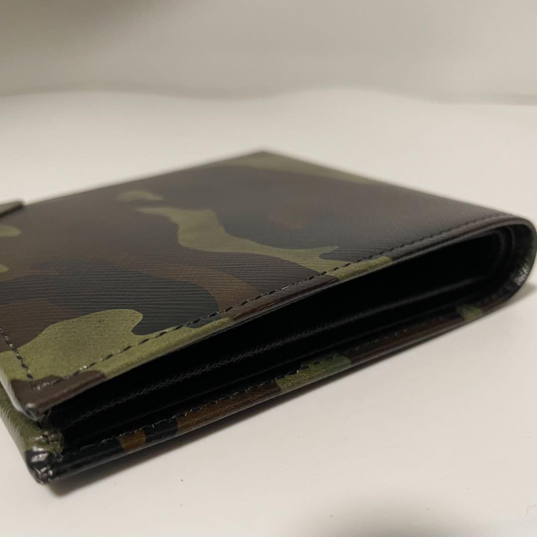 ✨️未使用保管✨️ PRADA 財布　迷彩柄　黒　レザー　メンズ