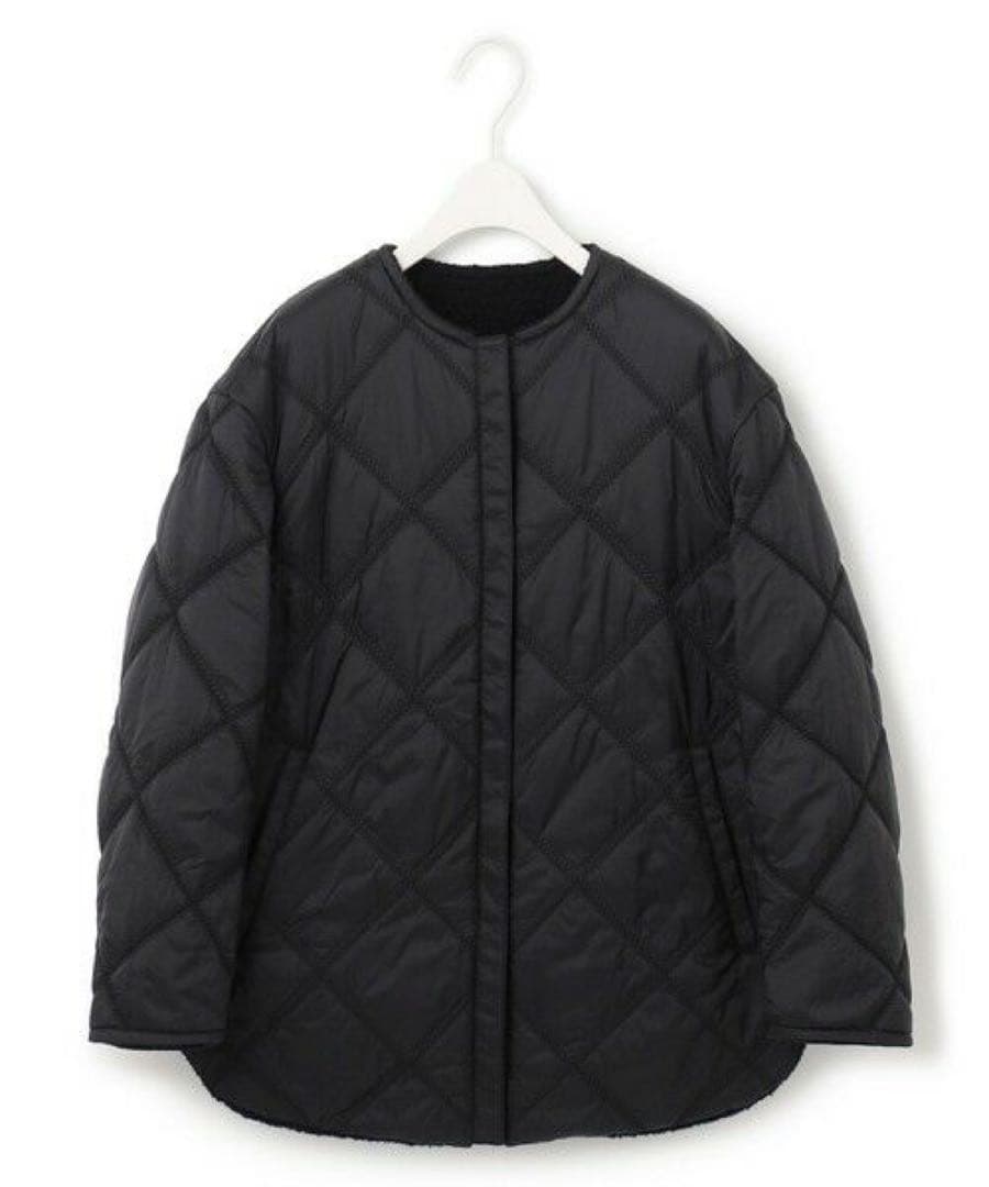 iCB 【リバーシブル着用可能】 ウールパイルキルト ミドル丈コート